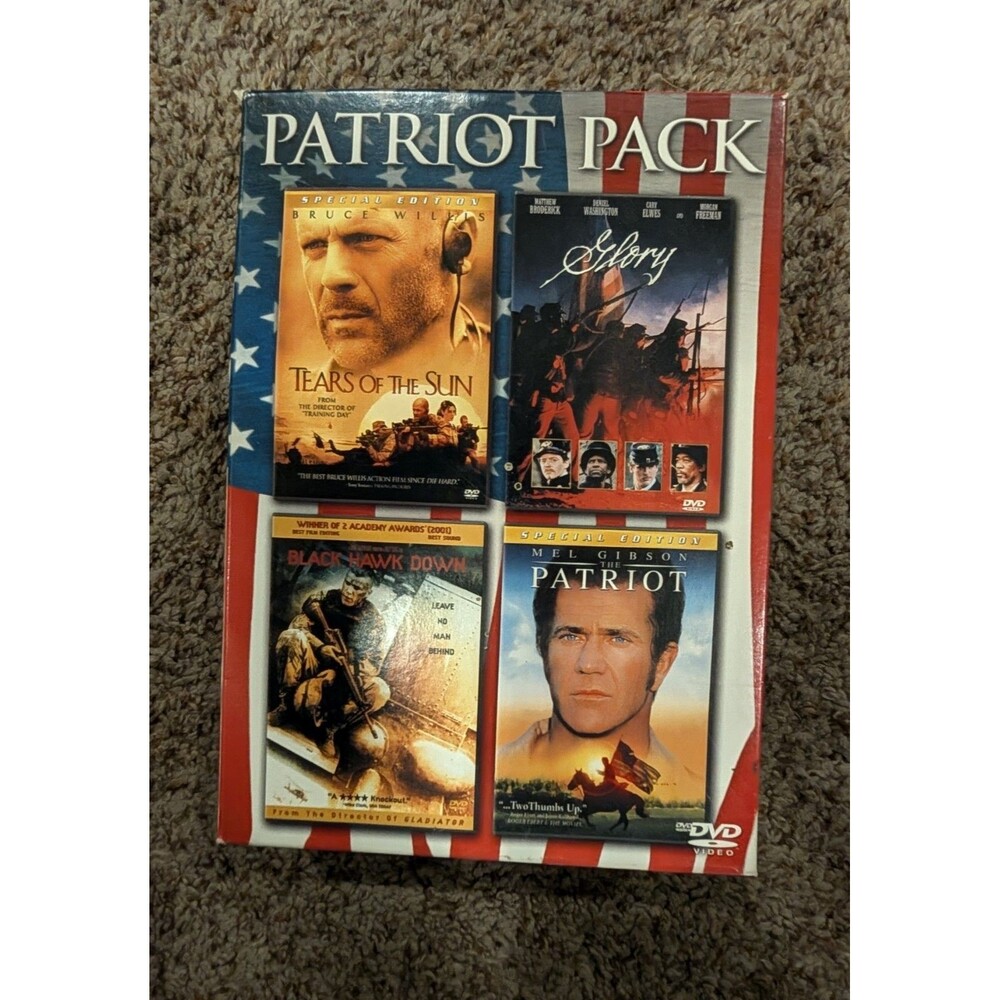 Patriot Pack 4 DVD Set Box Boxed (3 Movies + A Bridge Too Far - Missing Glory)